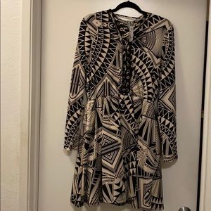 Plus size tribal print mini dress